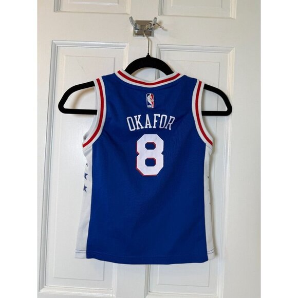 NBA Philadelphia 76ers Okafor #8 Kids Yourth Blue Jersey - Size Medium - Picture 5 of 8